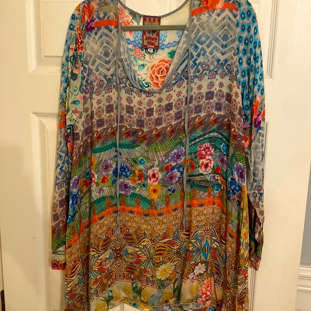 Johnny Was tunic top with v-neck